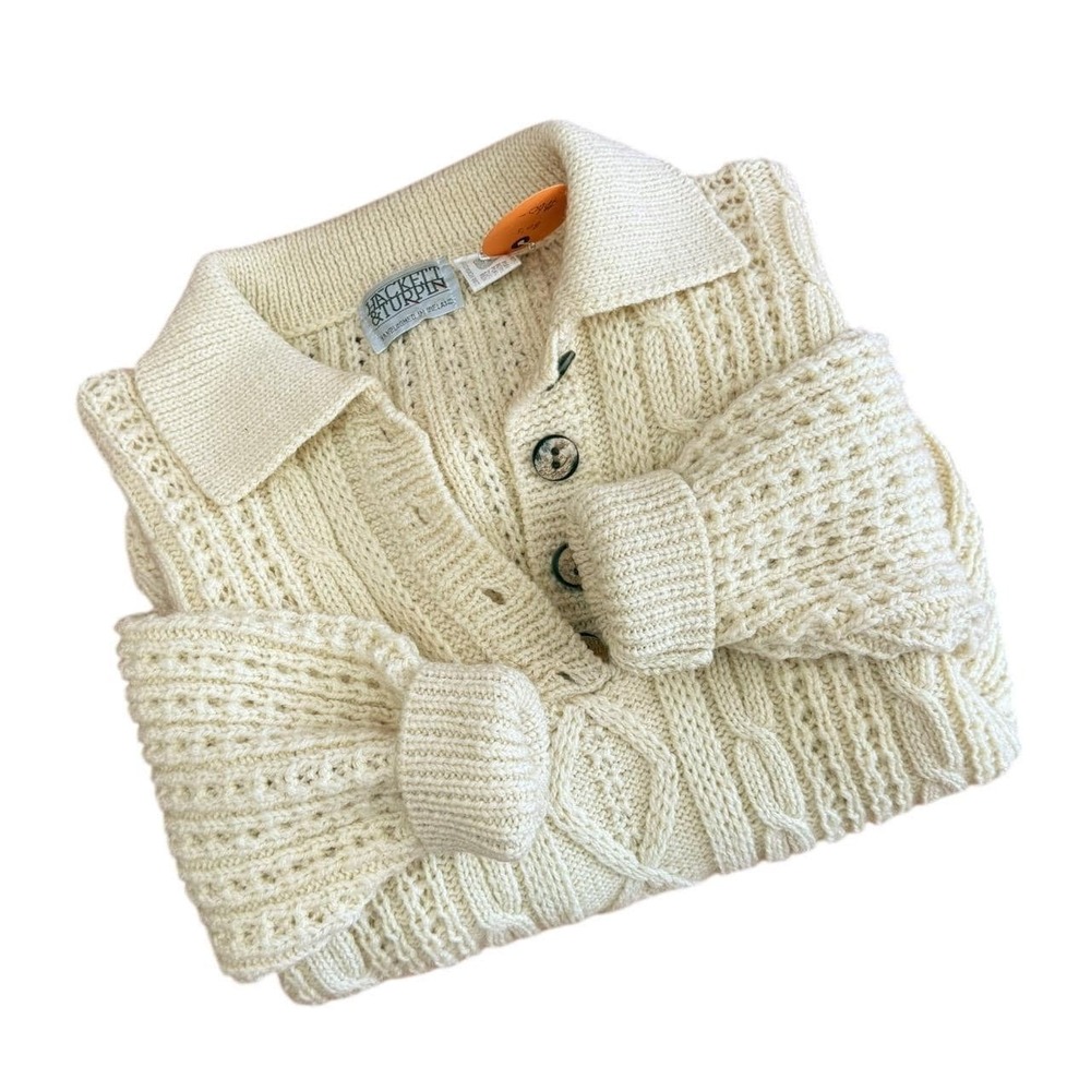 vintage hand knit wool sweater